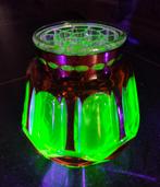 Val Saint Lambert  Pique Fleurs Uranium groot model Art Deco, Antiek en Kunst, Ophalen