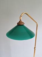Vloerlamp in messing en groene opaline, begin 20e eeuw, Antiek en Kunst, Ophalen
