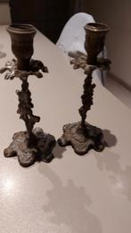 5 koperen  kandelaars, Antiek en Kunst, Ophalen