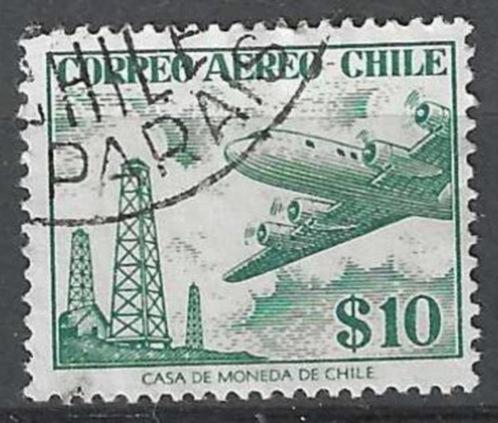 Chili 1956/1957 - Yvert 169PA - Vliegtuig en Petroleum (ST), Postzegels en Munten, Postzegels | Amerika, Gestempeld, Verzenden