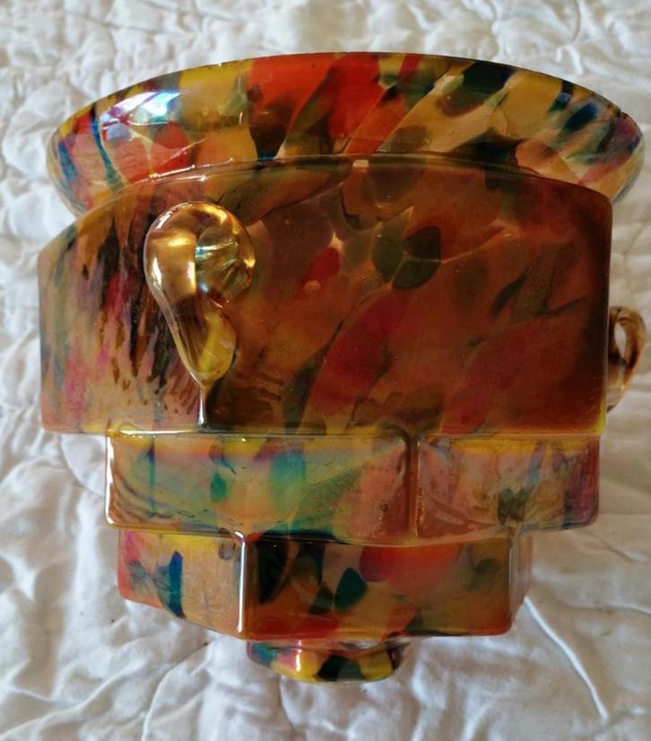 Art nouveau glazen plantenhanger scailmont Belgium 1930, Antiek en Kunst, Antiek | Glaswerk en Kristal, Ophalen of Verzenden