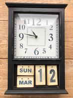 Horloge vintage avec indication de la date, Analogique, Utilisé, Enlèvement ou Envoi, Horloge sur pied