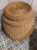 Mooie grote rieten mand, Huis en Inrichting, Woonaccessoires | Schalen en Manden, Ophalen, Mand, Rond, Zo goed als nieuw