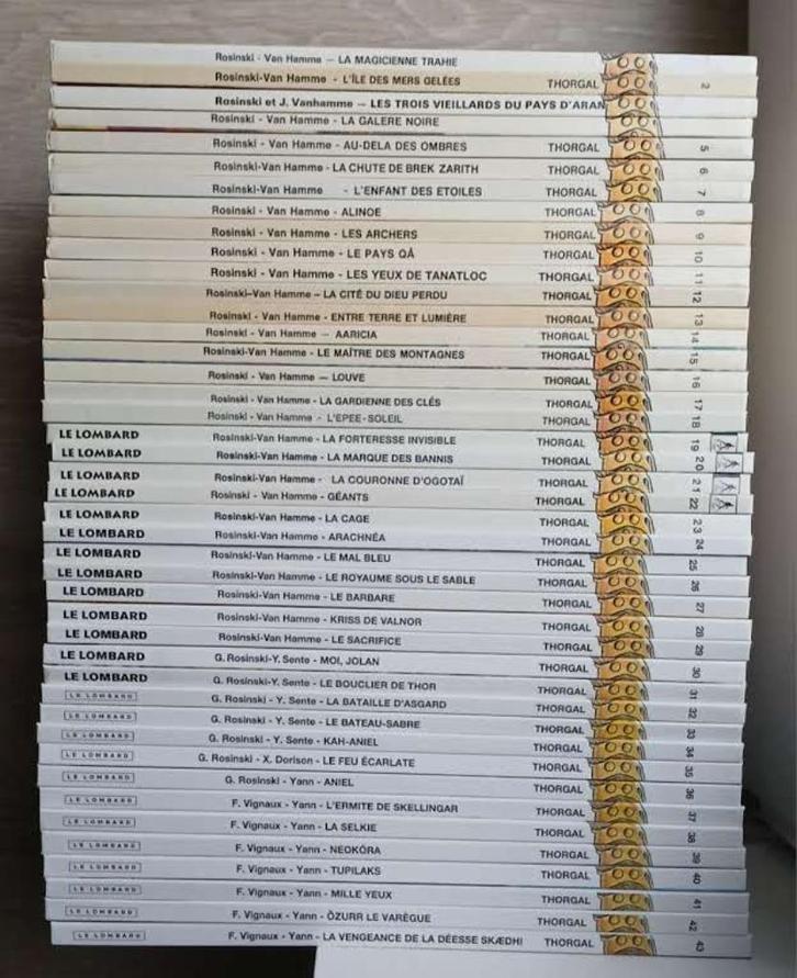 43 BD Thorgal Rosinski Van Hamme Yann Vignaux EO (sauf le 2), Boeken, Stripverhalen, Zo goed als nieuw, Meerdere stripboeken, Ophalen of Verzenden