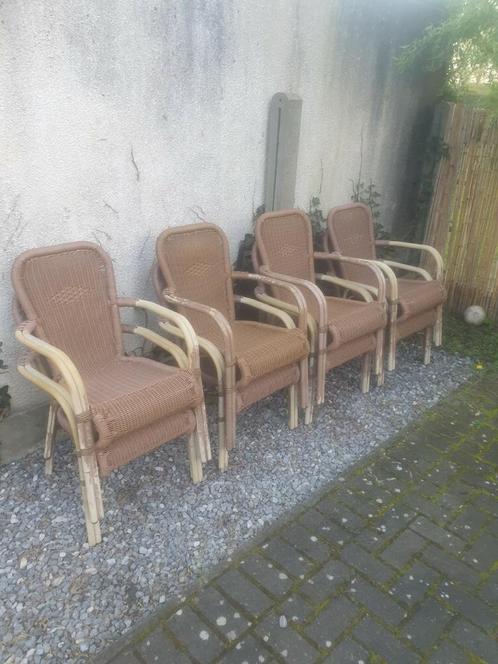 SOLDEN  t.k.  lot van 8 terrasstoelen met metalen frame !!!, Tuin en Terras, Tuinmeubel-accessoires, Ophalen