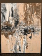 Abstract schilderij zandkleuren Mk Art, Ophalen of Verzenden