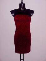 Zwarte en rode jurk met lovertjes, Maat 38/40 (M), Cocktailjurk, Ophalen of Verzenden, Zo goed als nieuw