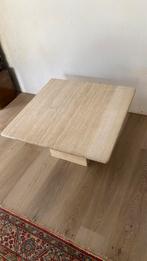 Vintage vierkanten travertin salontafel, Ophalen