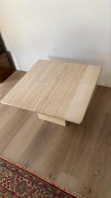 Vintage vierkanten travertin salontafel, Enlèvement