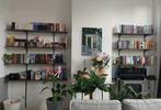 Donkergrijze boekenplanken met ophangsysteem, Huis en Inrichting, Woonaccessoires | Wandplanken en Boekenplanken, Ophalen, Gebruikt