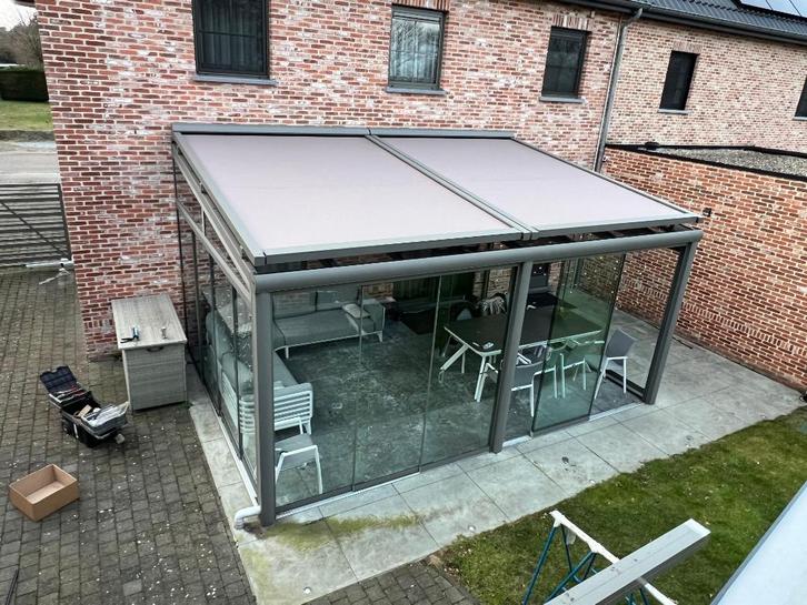 Veranda Zonwering & Screen, Tuin en Terras, Zonneschermen, Nieuw, Screen, Elektrisch, Ophalen