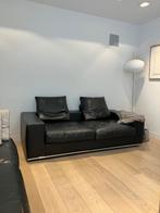 Salon leder design zwart 2 + 2 zit in perfecte staat, Huis en Inrichting, Ophalen, Zo goed als nieuw, Leer