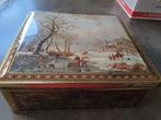Retro blikken doos thema winter, Ophalen of Verzenden