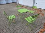 Groene Aluminium Tuinset Klapbaar, Tuin en Terras, Ophalen, Gebruikt, Aluminium, Tuinset