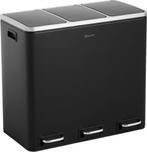 Selectieve sorteerbak met 3 compartimenten. 3x18L zwart, Huis en Inrichting, Woonaccessoires | Prullenbakken, Ophalen, Nieuw, Met pedaal