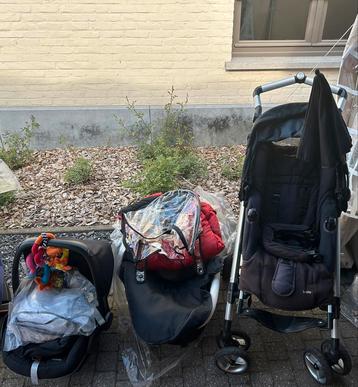 Buggy met maxi cosi en draagmand, Kinderen en Baby's, Ophalen, Gebruikt, Voetenzak