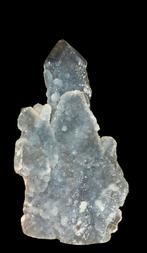 Grande grappe Druzy en calcédoine — 693 g — Joli miroitement, Enlèvement ou Envoi