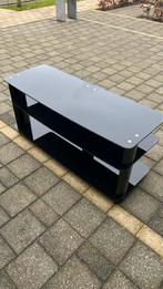 GRATIS TV meubel zwart - kleine krasjes op de laagste shell, Huis en Inrichting, Kasten |Televisiemeubels, Ophalen, Gebruikt, Glas