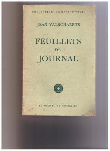 Feuillets de journal, Jean Valschaert - avec dédicace 1958 beschikbaar voor biedingen