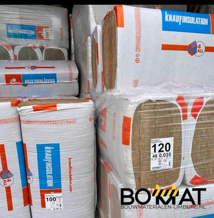 Steenwol isolatie 12cm 12 pak 43,2m2 Knauf Rock4All Pallet, Bricolage & Construction, Isolation & Étanchéité, Comme neuf, Isolation des murs