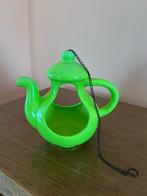 Theepot met kaars-houder – Neon Groen – Hangbaar, Verzamelen, Ophalen, Zo goed als nieuw, Overige typen