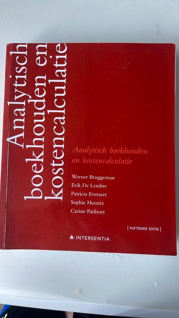 Analytisch boekhouden en kostencalculatie (vijftiende editie beschikbaar voor biedingen