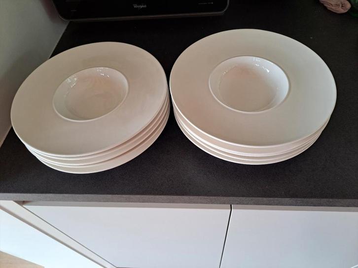 soepborden / dessertborden, Maison & Meubles, Cuisine | Vaisselle, Comme neuf, Assiettes(s), Uni, Enlèvement