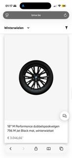 BMW 18" M PERFORMANCE DUBBELSPAAKVELGEN 796 M JET BLACK MAT, Autos : Pièces & Accessoires, Pneus & Jantes, Pneus hiver, Véhicule de tourisme