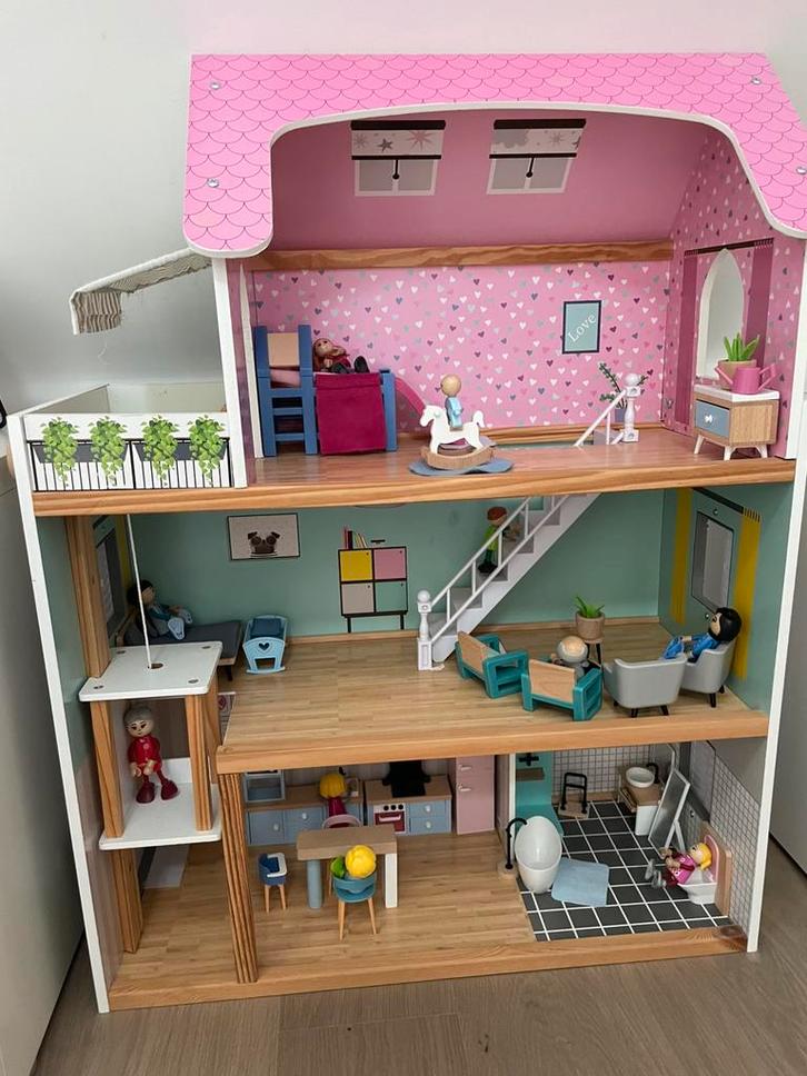 Poppenhuis, Kinderen en Baby's, Speelgoed | Poppenhuizen, Zo goed als nieuw, Poppenhuis, Ophalen