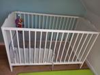 SMÅGÖRA babybed, wit, 60x120 cm + matras, Ophalen, Gebruikt, Minder dan 140 cm, Minder dan 70 cm