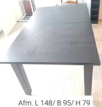 Mooie zwarte tafel, kan groter gemaakt worden., Ophalen, Zo goed als nieuw