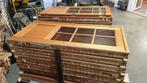 Hardhouten Binnendeur met kozijn, glas, Doe-het-zelf en Bouw, Deuren en Vliegenramen, Ophalen, 80 tot 100 cm, Binnendeur, Zo goed als nieuw