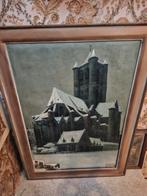 Schilderij Gent, Sint Niklaaskerk door h. Horckmans, Antiek en Kunst, Ophalen