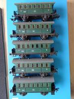 Lot de 5 wagons à passagers allemands - Fleischmann - HO, Fleischmann, Utilisé, Envoi, Courant continu