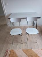 Formica tafel met 2 stoelen, Huis en Inrichting, Gebruikt, Rechthoekig, Vier personen, Ophalen