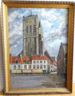 Schilderij Stadsgezicht Veurne Feurnes 1914 Doek, Ophalen