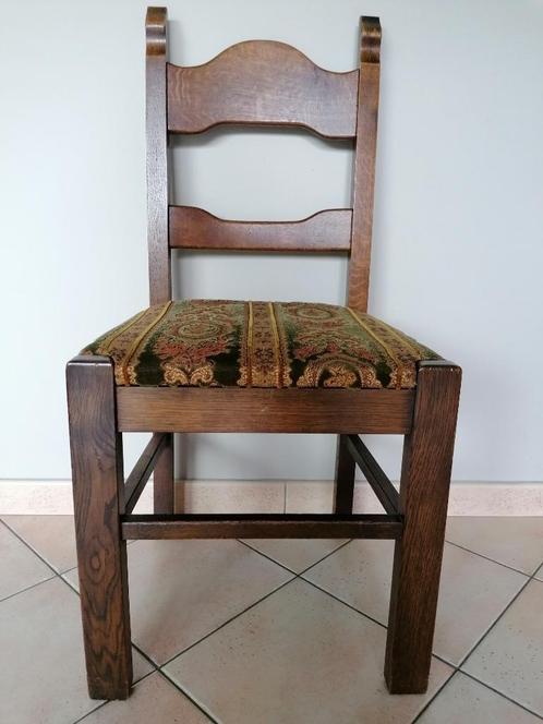 6 Eiken stoelen, Maison & Meubles, Chaises, Cinq, Six Chaises ou plus, Bois, Brun, Enlèvement