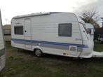 zeer mooie Hobby luxe 490,frans bed,rondzit-MOVER-voortent-, Caravans en Kamperen, Schokbreker, Rondzit, Hobby, 750 - 1000 kg