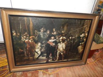 handgeschilderde reproductie van Rembrandt