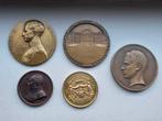 Lot 5 medailles België brons, Ophalen of Verzenden, Brons