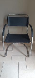 bauhaus buisframe stoel vintage, Huis en Inrichting, Ophalen, Gebruikt, Zwart, Metaal