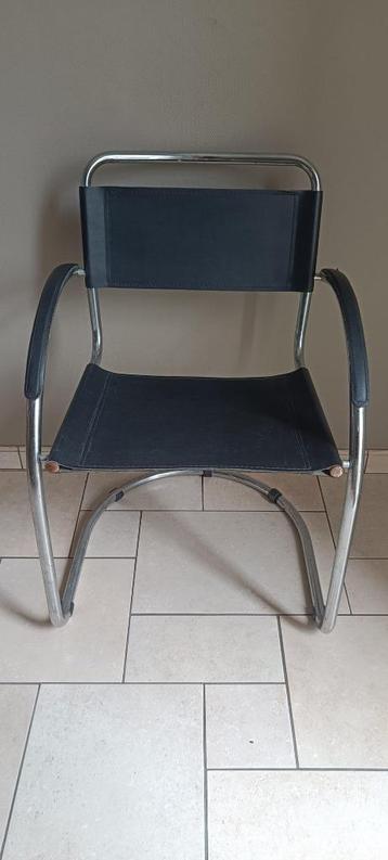 bauhaus buisframe stoel vintage, Huis en Inrichting, Stoelen, Ophalen, Gebruikt, Zwart, Metaal