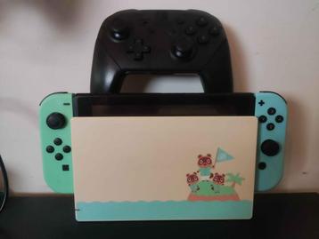 Nintendo switch - Animal Crossing Edition, Envoi, Utilisé, Avec 2 manettes, Switch 2019 Upgrade
