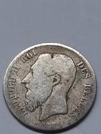 Leopold ll 50 centiem 1866 frans opschrift  zilver, Ophalen of Verzenden, Zilver, Zilver