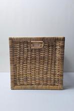 2 Opbergmanden van rotan - met geïntegreerde handgrepen, Ophalen of Verzenden, Zo goed als nieuw, Riet, Mand