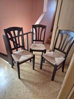 3 houten stoelen, Ophalen, Gebruikt, Bruin, Hout