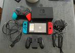 Nintendo Switch V2 Compleet + Extra Controller, Games en Spelcomputers, Spelcomputers | Nintendo Switch, Ophalen, Gebruikt, Met 3 controllers of meer