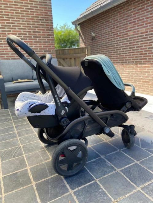 Kinderwagen, Kinderen en Baby's, Kinderwagens en Combinaties, Gebruikt, Kinderwagen, Quinny, Duowagen, Met autostoeltje, Met reiswieg