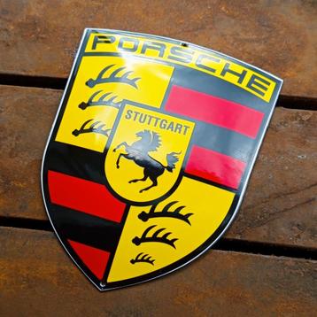 Emaille Schild PORSCHE Dealer Reclamebord Plaque Logo Wapen  beschikbaar voor biedingen