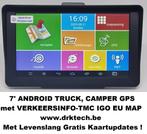 7' ANDROID Camper/Auto GPS Heel Eu Map, TMC, Gratis UPDATE!, Neuf
